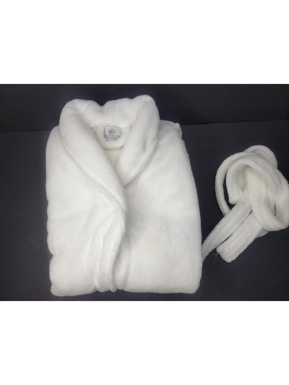 Goldessence Bath & Body Collection Womens 100% Polyester Bathrobe White O/S NEW